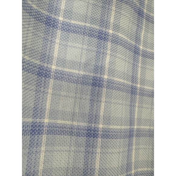 UNTUCKit Shirt Mens Medium Blue Button Up Plaid Textured Pinord Long Sleeve - Picture 8 of 10